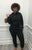 Black casual jogger set