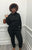 Black casual jogger set